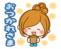 Leisurely a girlfriend animation sticker sticker #12022242