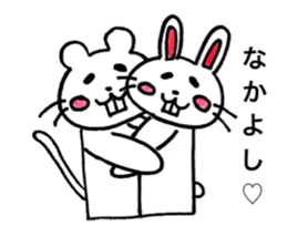 shiro usagi-san and shiro nezumi-san sticker #12023004
