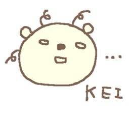 Name Kei cute bear stickers! sticker #12023197