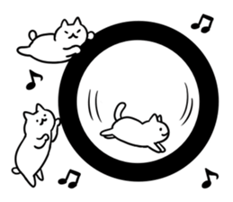 Small white cats sticker #12023703