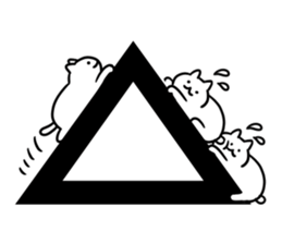 Small white cats sticker #12023704