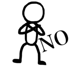 Feeling of the Stick man sticker #12024770