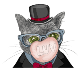 Black Addy Meow sticker #12024798