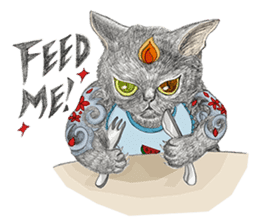 Black Addy Meow sticker #12024801