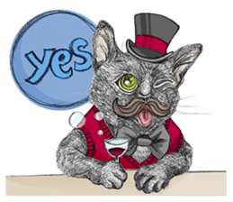 Black Addy Meow sticker #12024802