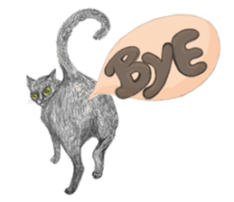 Black Addy Meow sticker #12024805