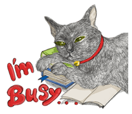 Black Addy Meow sticker #12024809