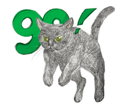 Black Addy Meow sticker #12024810