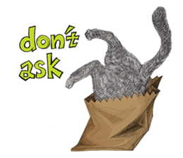 Black Addy Meow sticker #12024812