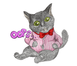 Black Addy Meow sticker #12024815