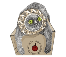 Black Addy Meow sticker #12024818