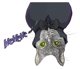 Black Addy Meow sticker #12024820