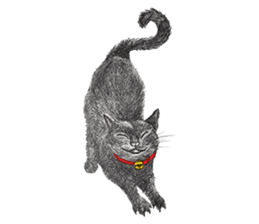 Black Addy Meow sticker #12024825