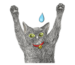 Black Addy Meow sticker #12024828