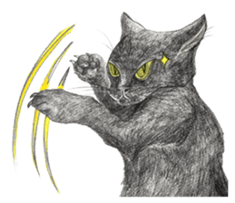 Black Addy Meow sticker #12024832