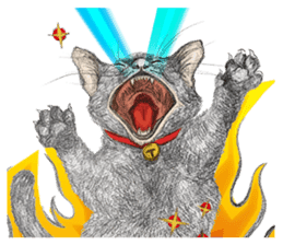 Black Addy Meow sticker #12024833