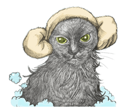 Black Addy Meow sticker #12024836