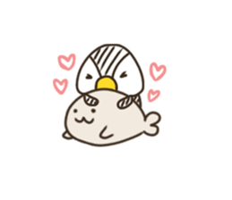 penguin like a rice-ball sticker #12024863