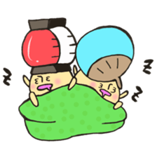 Mr. Bon dance mushroom sticker #12025120
