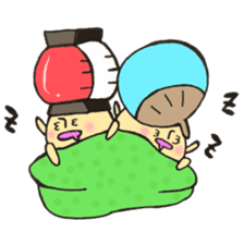 Mr. Bon dance mushroom sticker #12025120