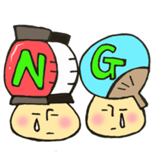 Mr. Bon dance mushroom sticker #12025122