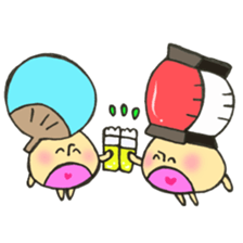 Mr. Bon dance mushroom sticker #12025124