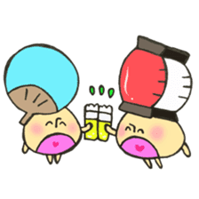 Mr. Bon dance mushroom sticker #12025124