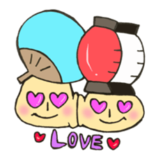 Mr. Bon dance mushroom sticker #12025128