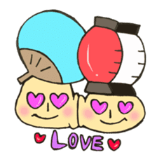 Mr. Bon dance mushroom sticker #12025128