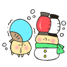 Mr. Bon dance mushroom sticker #12025129