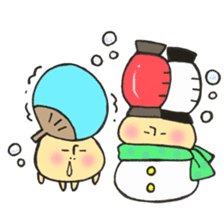 Mr. Bon dance mushroom sticker #12025129