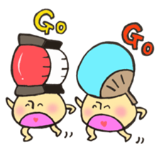 Mr. Bon dance mushroom sticker #12025131