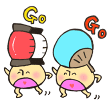 Mr. Bon dance mushroom sticker #12025131