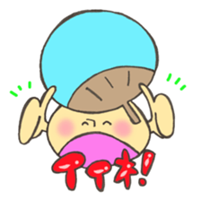 Mr. Bon dance mushroom sticker #12025136