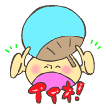 Mr. Bon dance mushroom sticker #12025136