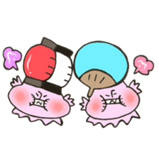 Mr. Bon dance mushroom sticker #12025140