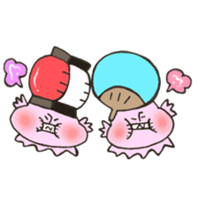 Mr. Bon dance mushroom sticker #12025140