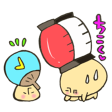 Mr. Bon dance mushroom sticker #12025145