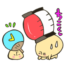 Mr. Bon dance mushroom sticker #12025145