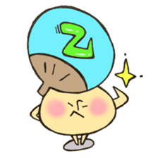 Mr. Bon dance mushroom sticker #12025146