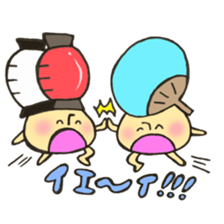 Mr. Bon dance mushroom sticker #12025150