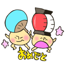 Mr. Bon dance mushroom sticker #12025152