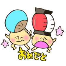 Mr. Bon dance mushroom sticker #12025152