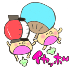 Mr. Bon dance mushroom sticker #12025154