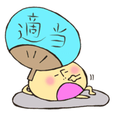 Mr. Bon dance mushroom sticker #12025156