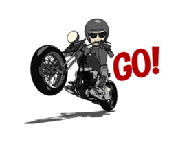 American Motorcycle animation sticker #12025785