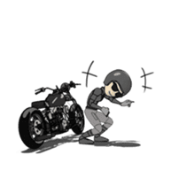 American Motorcycle animation sticker #12025791
