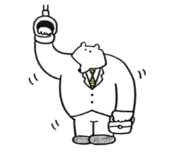 white bear & penguin sticker #12025906