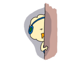 POPCHAN,who was born from a popcorn. sticker #12026674