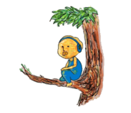 POPCHAN,who was born from a popcorn. sticker #12026684